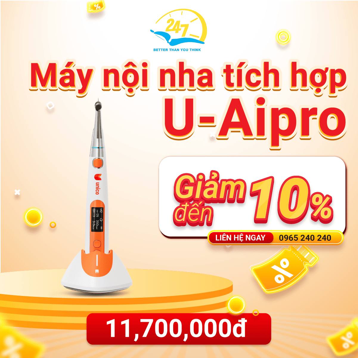 Máy nội nha tích hợp Uaipro giảm giá