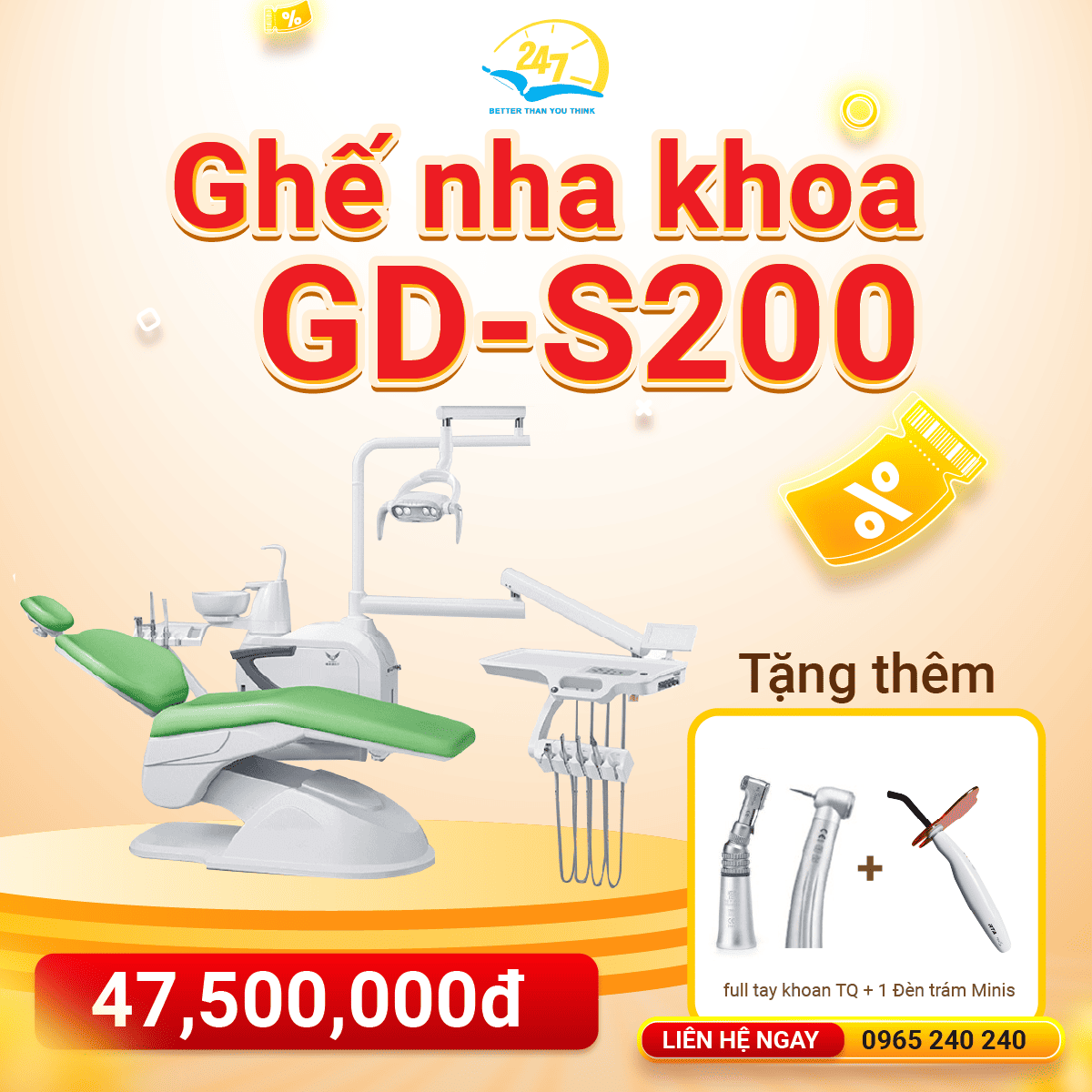 Ghế nha khoa GD-S200 giảm giá