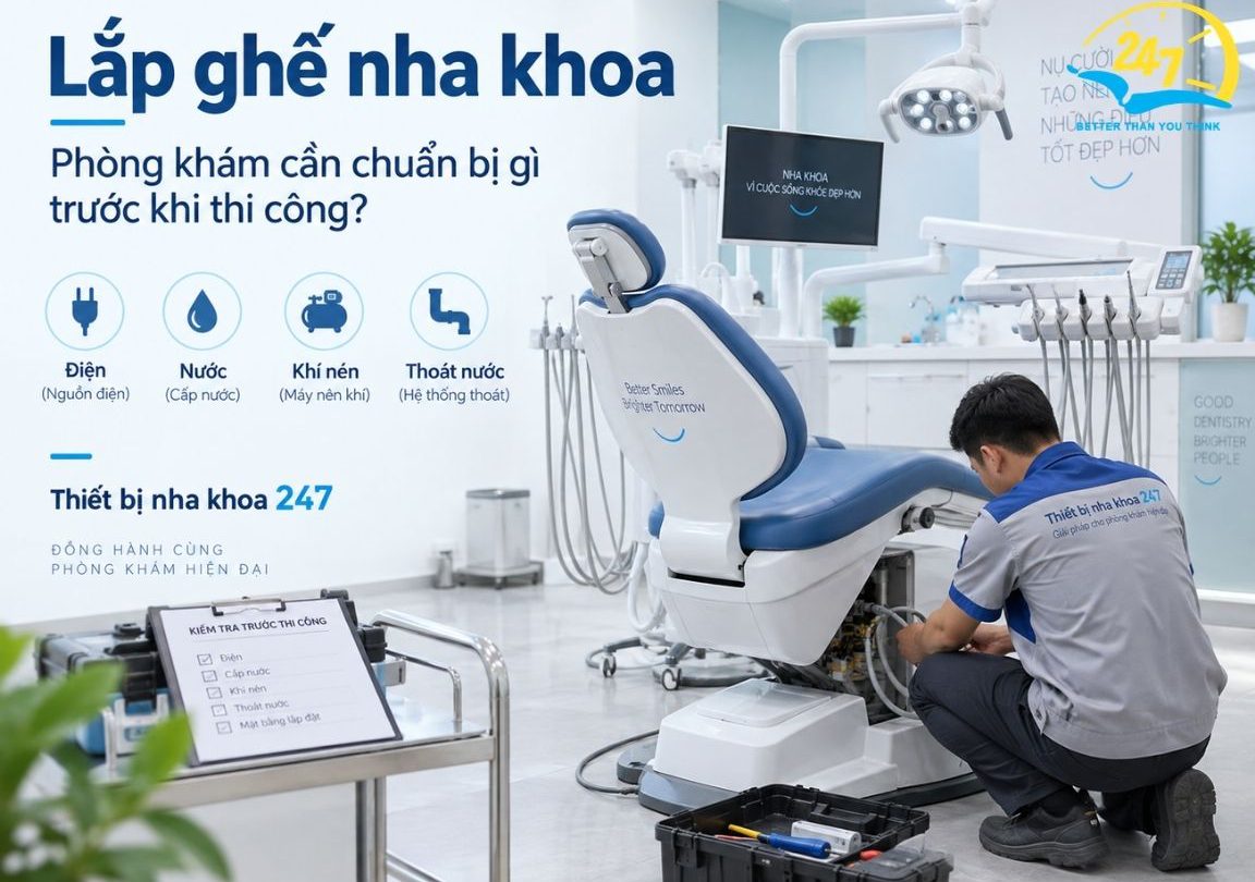 Những điều phòng khám cần lưu ý khi lắp ghế nha khoa