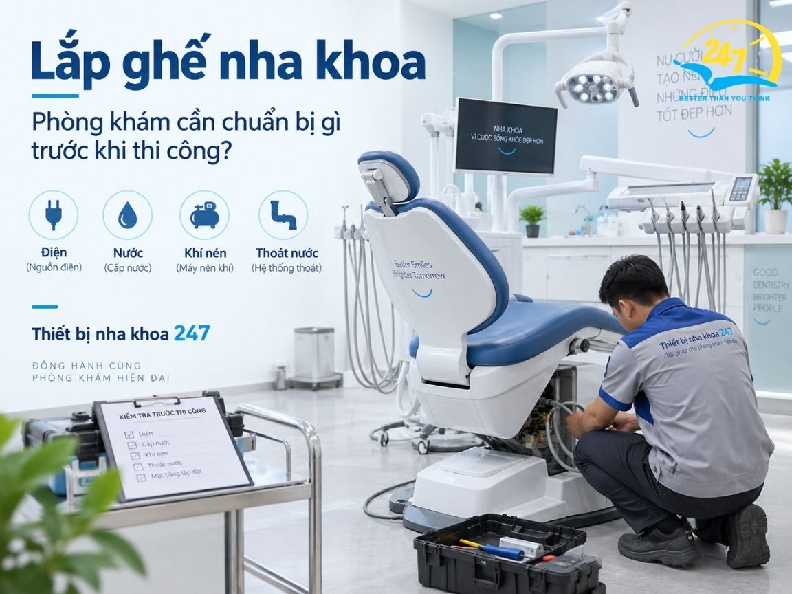 Những điều phòng khám cần lưu ý khi lắp ghế nha khoa